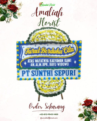 Papan Bunga Duka di Karya Bakti
